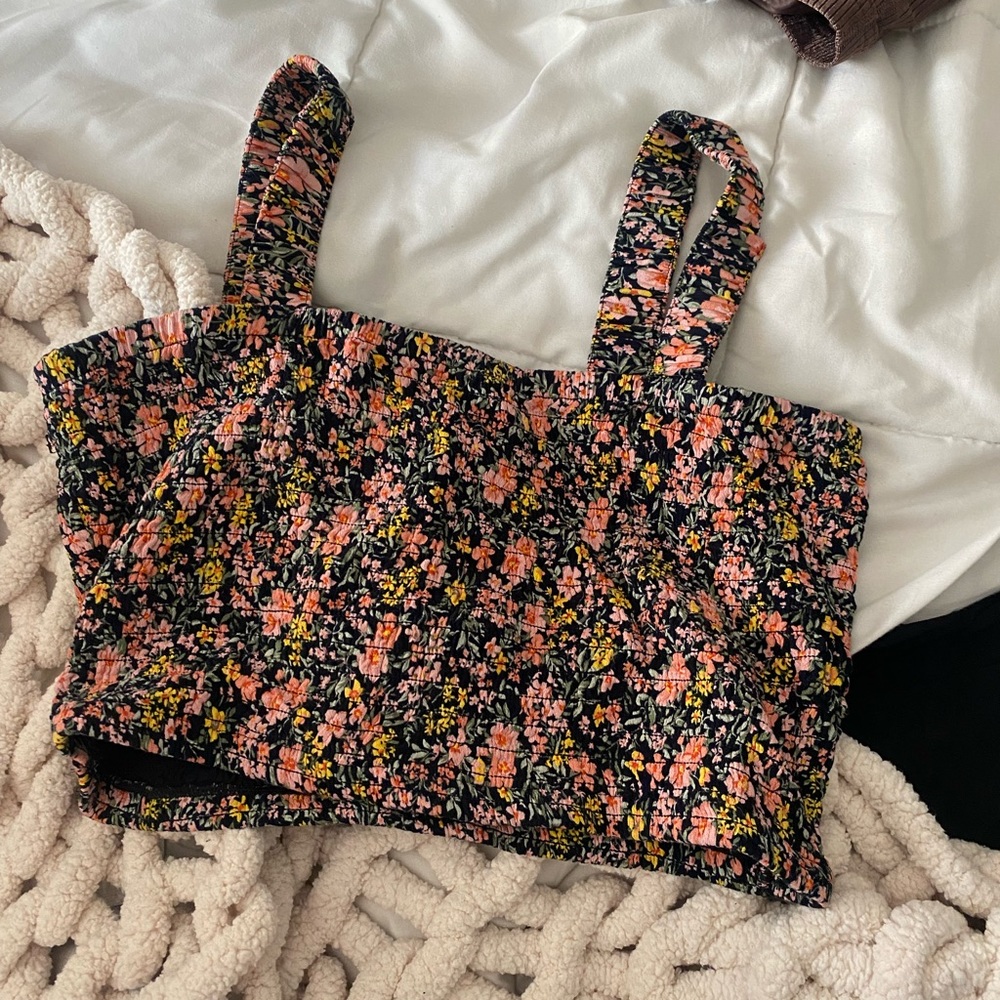 American Eagle floral crop top